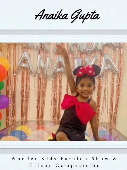 A warm welcome to Anaika Gupta. Her festive Minnie Mouse look is full of fun and personality.