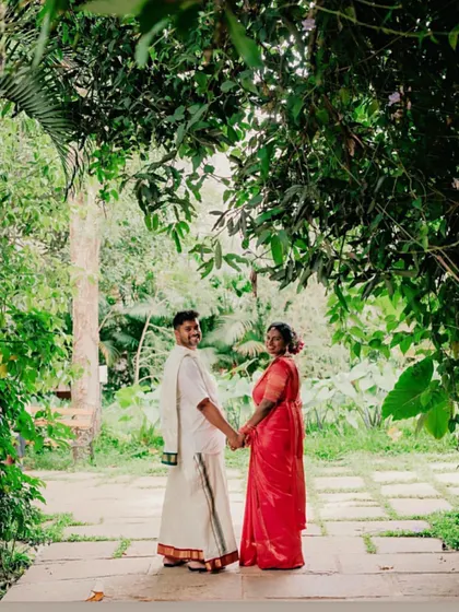 A romantic portrait of the newlyweds. My goal is always to create a look that makes the bride feel confident and beautiful as she begins her new journey.