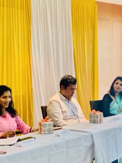 On the panel during a Rotary health awareness campaign. These events are fantastic platforms for discussing the power of food in preventing and managing chronic diseases.