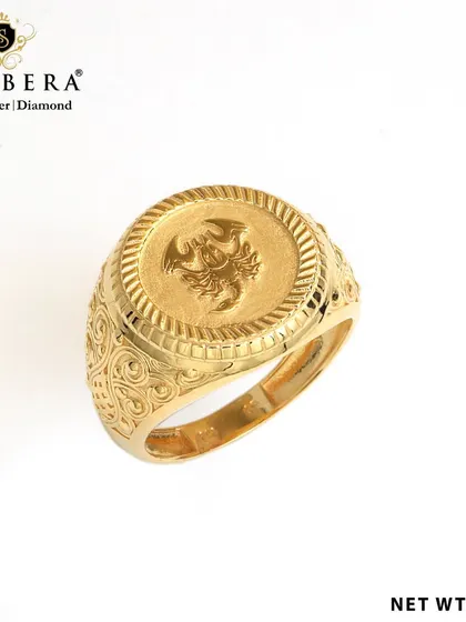This bold men's ring features a detailed scorpion motif, perfect for those born under the Scorpio zodiac sign or anyone who connects with its symbolism. The textured finish and ornate band showcase my detailed gold craftsmanship.