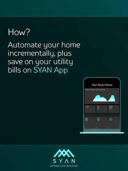 I help you make smarter energy choices. The SYAN app includes a real-time power consumption dashboard, allowing you to track your utility usage and identify opportunities to save on your monthly electricity bills.