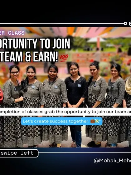 Post-completion of the class, our best students get the opportunity to join our team and start earning. We create success together.