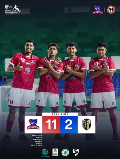 The final score of our dominant 11-2 victory in the second group stage match.