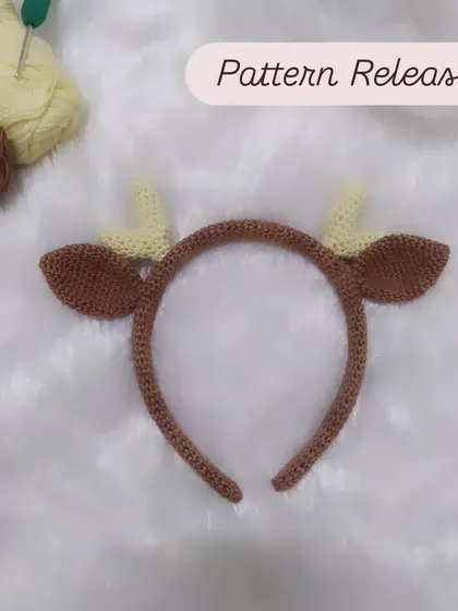 A full view of the Reindeer Ears Headband, a fun and festive accessory for kids and adults during the holiday season.