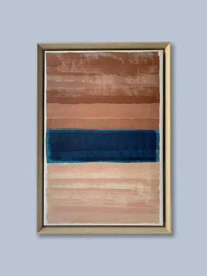 A third piece from the same abstract series, demonstrating how a collection can be unified through consistent, high-quality framing.