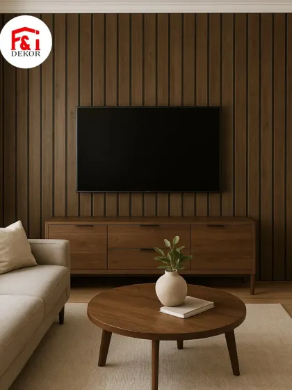 In fluted panels ki vertical lines room ko aur uncha feel karati hain. Yeh ek simple tarika hai apne living space ko visually expand karne ka.