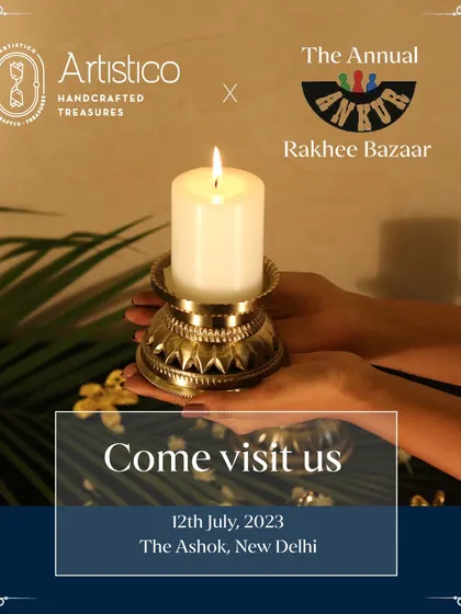 An invitation to the Ankur Annual Rakhee Bazaar at The Ashok Hotel, where we showcased our collection of handcrafted gifts.