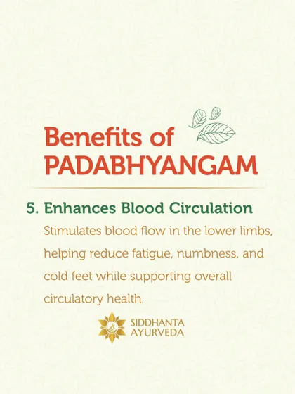 This calming foot therapy enhances blood circulation in the lower limbs. It helps reduce fatigue, numbness, and cold feet while supporting overall circulatory health.