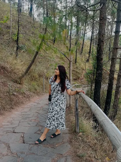 Taking a moment to enjoy the serenity of the forest.
