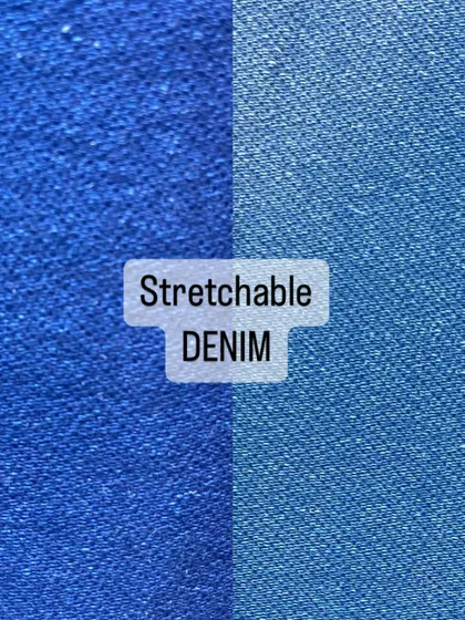 For those who prioritize comfort and movement, I offer a range of stretchable denim fabrics in different washes, combining classic style with modern flexibility.