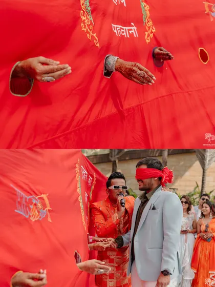 A fun game where the blindfolded groom has to identify his bride's hands. It's always a crowd-pleaser!