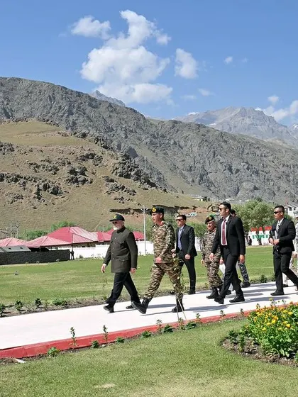 Dignitaries walking through the grounds at the Kargil Vijay Diwas event. I capture not just the main stage, but also the moments in between.