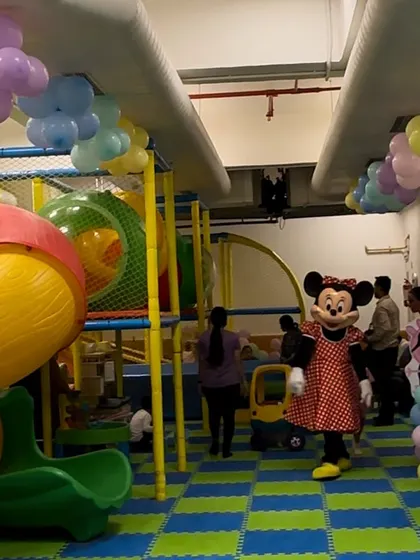 Want to make the day extra special? I can arrange for your child's favorite character to make an appearance. Seeing the kids' faces light up when Minnie Mouse walked into the play area was absolutely priceless.