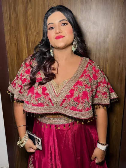 The client looking happy and ready to party.