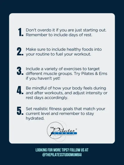 My top 5 tips for a smart and sustainable workout routine, including rest, nutrition, variety, and setting realistic goals.