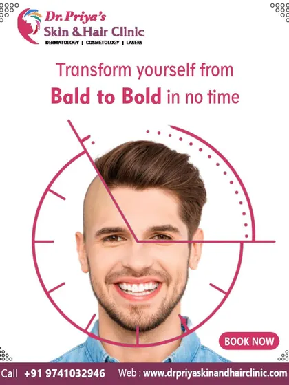 This graphic represents the ultimate goal of my hair restoration services: to help you regain confidence. My approach is focused on delivering visible, transformative results through scientifically validated treatments for male pattern baldness and other hair loss conditions.