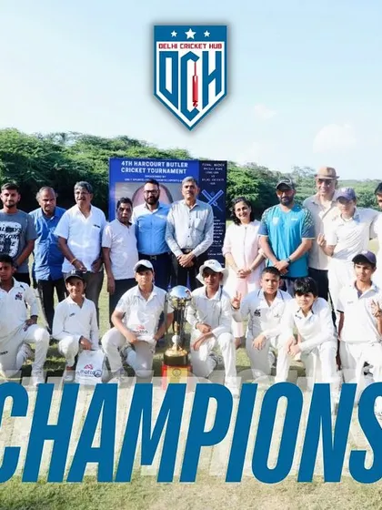 That winning feeling. Our entire team celebrating our championship win at the 4th Harcourt Butler Cricket Tournament. We play as a team, we win as a team.