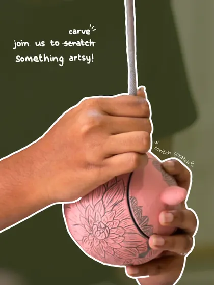 Join us to scratch something artsy! Our Sgraffito workshop is perfect for beginners who want a hands-on introduction to pottery decoration.