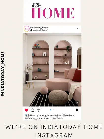 My "Casa Curva" project, with its celebration of graceful curves and soft pastel colors, was featured on the India Today Home Instagram. It's wonderful to see this unique design shared with a wider audience.