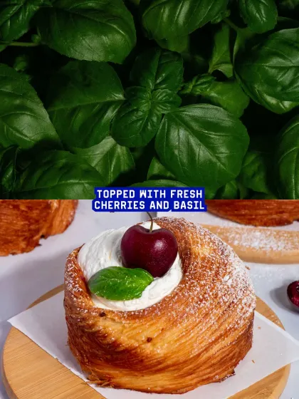 I use fresh basil as a garnish on my Cherry Trifle, which adds an unexpected, fragrant note that complements the sweet cherries.