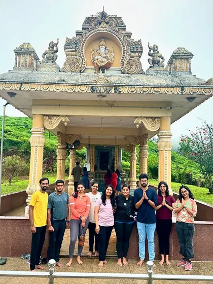Our group at a temple located in the middle of a tea estate. A unique blend of spirituality and nature.