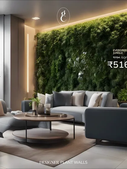 In the time it takes to watch a movie, I can install a vertical garden like this 'Evergreen Jungle' wall and completely greenify your space.
