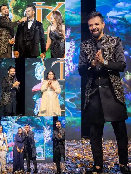 A Sangeet night is all about family, fun, and unforgettable performances. This collage captures the joy of interacting with the couple and their loved ones, ensuring everyone feels like a star on stage.