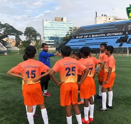 Action from our U-13 team's dominant 9-1 victory in the KSFA Youth Premier League match against Dynamic Sporting FA, played at the iconic KSFA Stadium in Bengaluru.