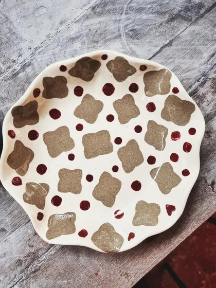 Look at this absolutely beautiful collection from two students who just completed their beginner's course. From a quirky coiled mug to patterned plates and wheel-thrown bowls, their creativity and joy shine through each piece.
