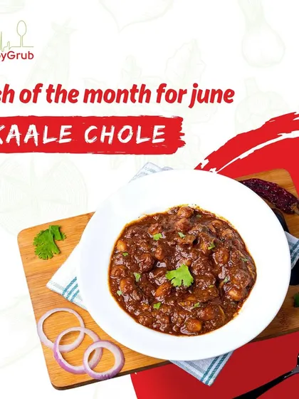 Our dish of the month for June is Kaale Chole. This rich and flavorful dish is a perfect blend of spices and black chickpeas, offering an authentic taste of India.