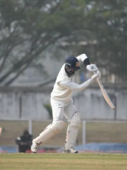 A repeat of a powerful batting action from a Ranji match.