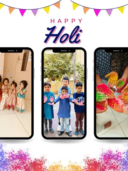 Colorful hands and happy hearts. Our Holi celebration was a sensory delight, as children experienced the festival's spirit of fun and community firsthand.