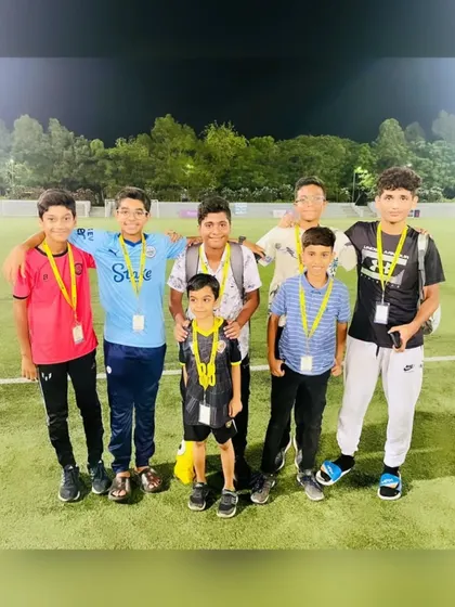 Our players enjoying the experience of watching a live Reliance Foundation Development League match.