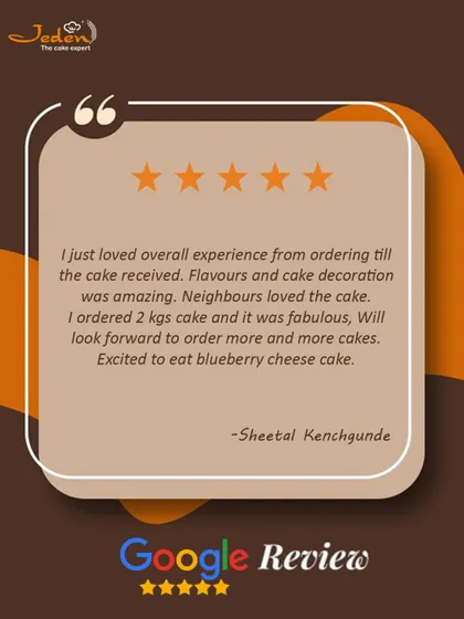 I just loved overall experience from ordering till the cake received." We are so excited for you to try our blueberry cheesecake next!