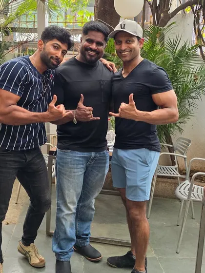 Meeting up with old friends and fellow fitness icons, Panipuri Kitty and Shodhan Rai.