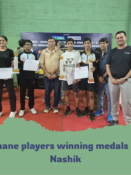 Our players with their medals from the state tournament in Nashik, showcasing the depth of talent in our academy.