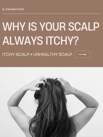 An itchy scalp is often a sign of an unhealthy scalp. It can be caused by product buildup, fungal issues, poor nutrition, or harsh products. It's important to identify the root cause.