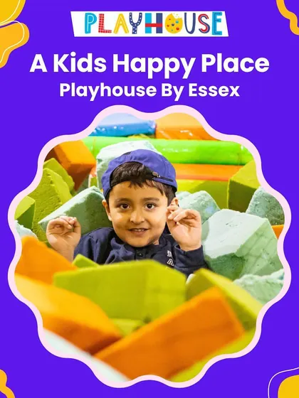 This little guy is all smiles in our foam block pit, a perfect spot for safe and creative play.