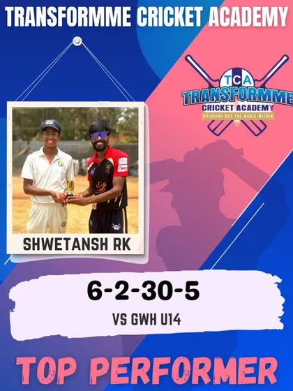 Shwetansh RK receiving an award from his coach after a destructive 5-wicket haul in the Summer Carnival. We believe in recognizing and rewarding excellence.