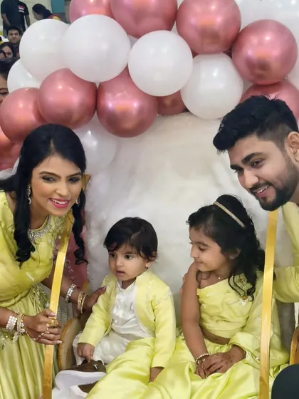 A beautiful family moment from the Swarna Sidi and Dhund Ceremony for the Sonigra family. I love capturing these candid interactions between the couple and their children during the celebrations I plan.