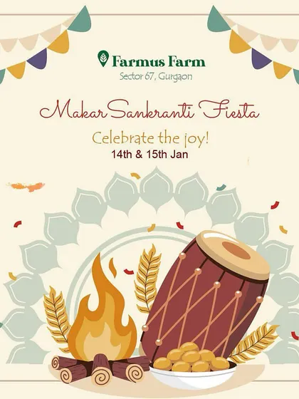 The official announcement for our 'Makar Sankranti Fiesta', a celebration of harvest and joy.