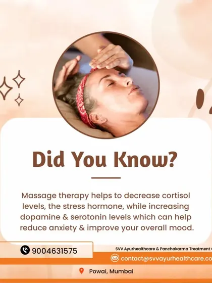 Did you know that massage therapy is scientifically proven to help manage stress? It works by decreasing cortisol, the stress hormone, while increasing dopamine and serotonin, which helps reduce anxiety and improve your mood.