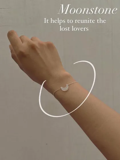 The White Moonstone Luna bracelet, a powerful talisman for love and good fortune.