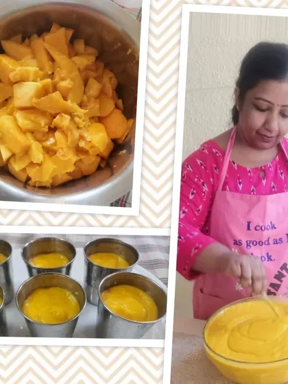 A collage of moments from our mango-themed cooking sessions, where children learned to peel, slice, and prepare delicious mango treats like milkshakes and cheesecake.
