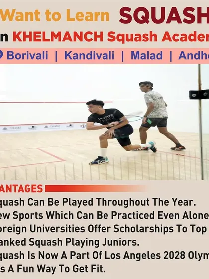 Want to learn squash? We offer coaching across Mumbai with key advantages: play year-round, practice alone, get scholarships, and get fit. Now is the time to join.