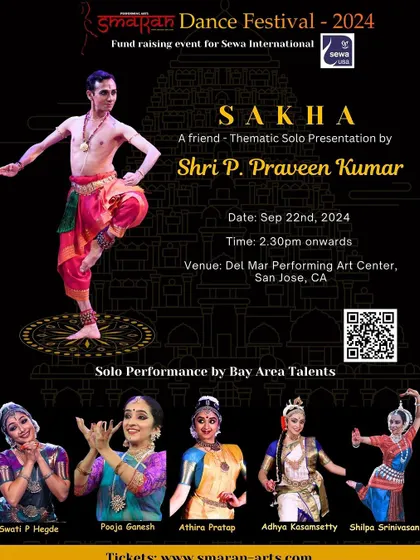 I am excited to present "Sakha," a thematic solo performance that explores the nuances of male emotions and companionship. It is a subject I have been working on for years, creating compositions that move beyond the traditional Nayika-centric pieces.