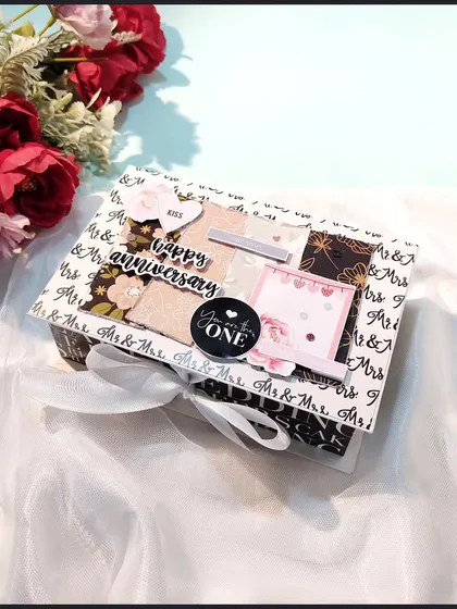 Another view of the anniversary mini scrapbook cover.