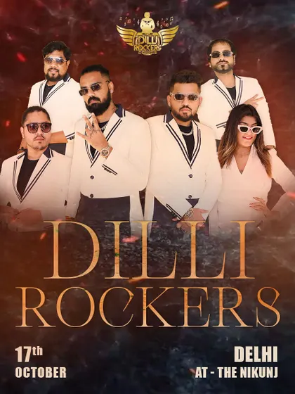 Always ready to grind. The full band, looking sharp and ready for our show at The Nikunj in Delhi.
