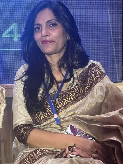 A candid moment during the Women Economic Forum. It's empowering to participate in discussions that aim to bridge the gap in wellness and well-being for all.