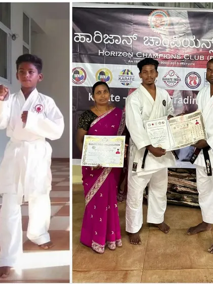 After an eight-year journey of dedication, Vigneshwar receives his Black Belt. We stand by our students through years of training to help them achieve their goals.